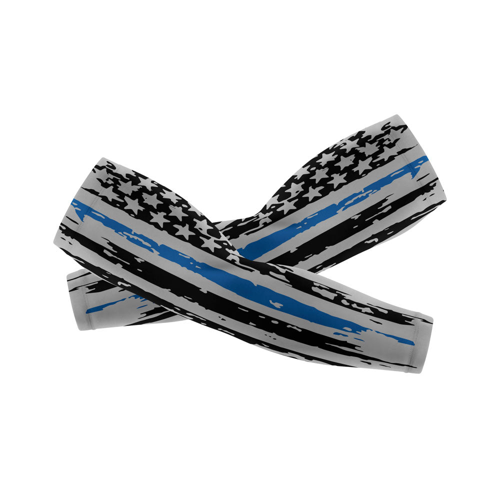 thin blue line, blue arm sleeves, flag arm sleeves