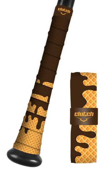 thumbnail image 2 of Clutch Sports Apparel Bat Grip Tape – Vanilla Ice Cream Drip Design, Superior Grip For Wood/Metal Bats 2 of 12