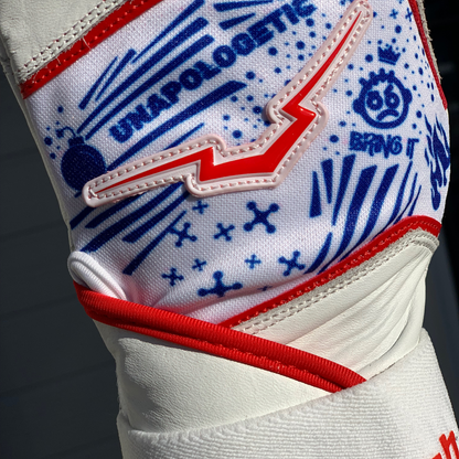 Unapologetic Red/White/Blue Batting Gloves