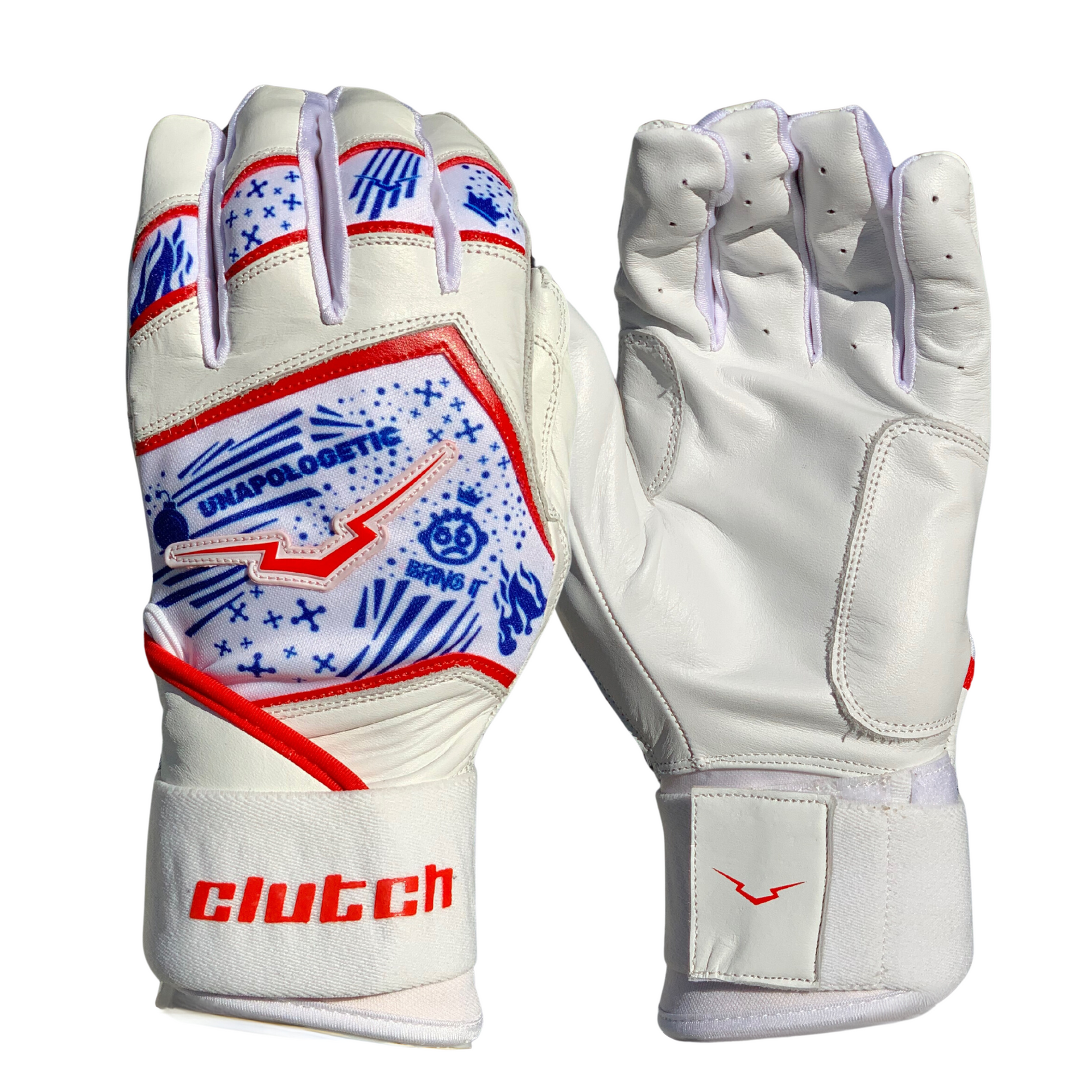 Red white blue batting gloves hotsell