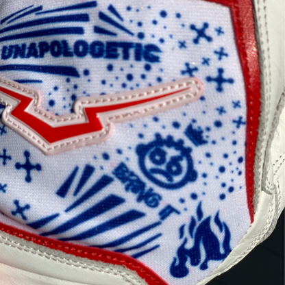 Unapologetic Red/White/Blue Batting Gloves