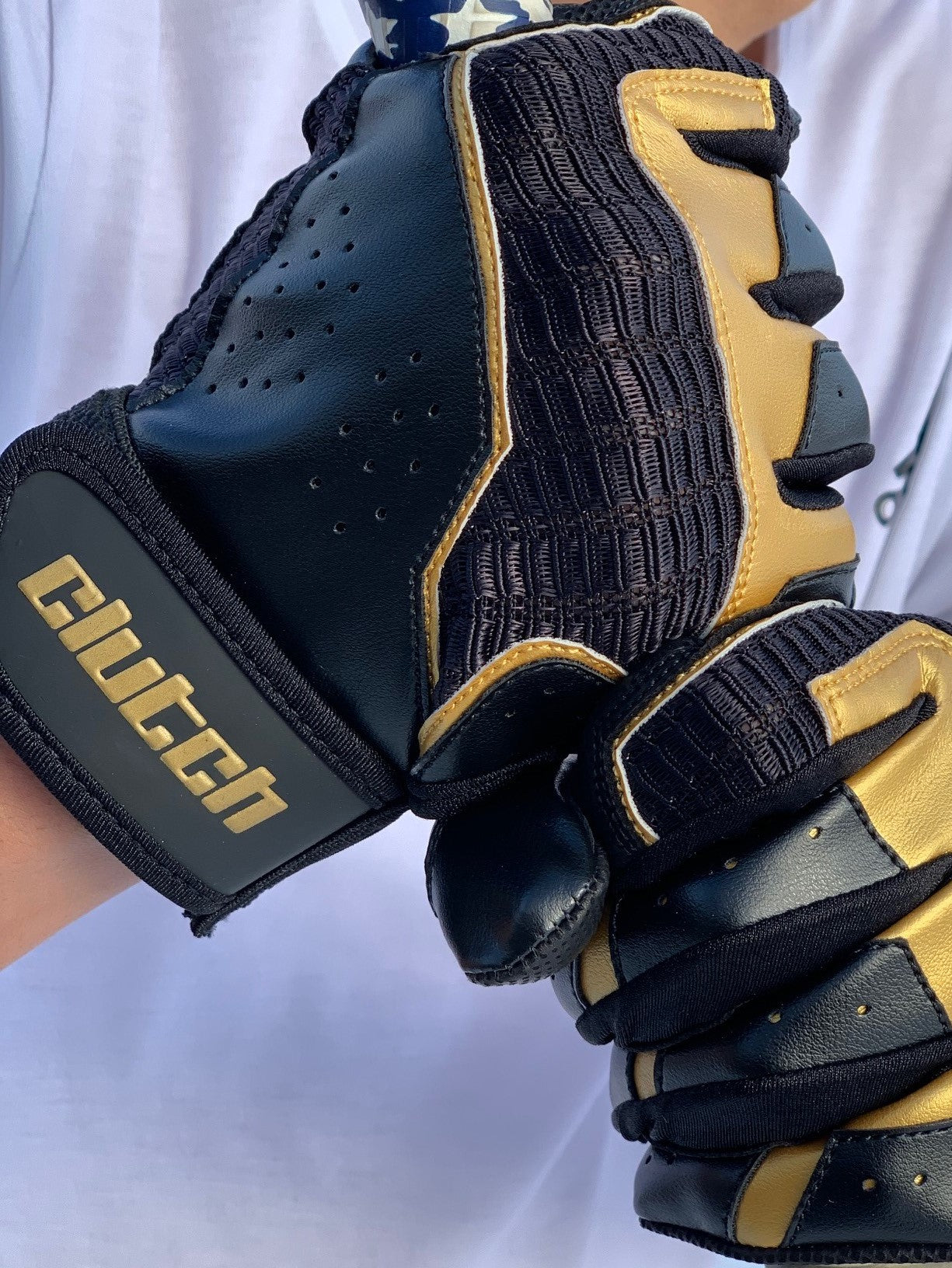 Pro Black/Gold Batting Gloves - Clutch Batting Gloves – Clutch Sports  Apparel