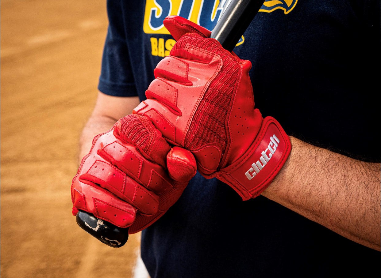 Pro Red Batting Gloves – Clutch Sports Apparel
